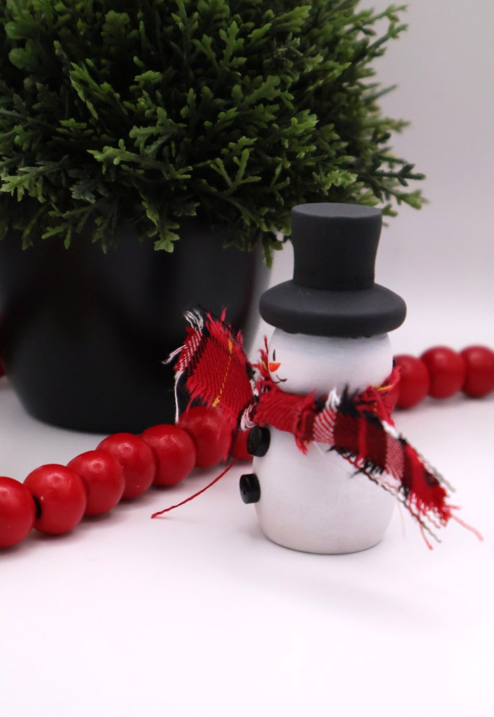 Handcrafted Wooden Snowman - 0147