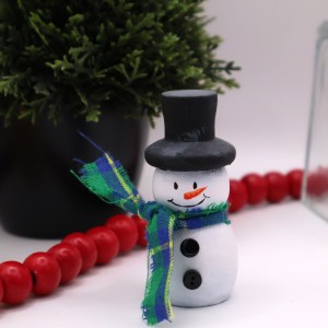 Handcrafted Wooden Snowman -1273 - Image 1