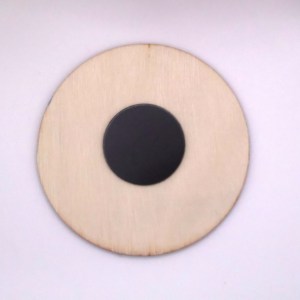 Handcrafted Wooden Mushroom Magnet - BLU1 - Image 3