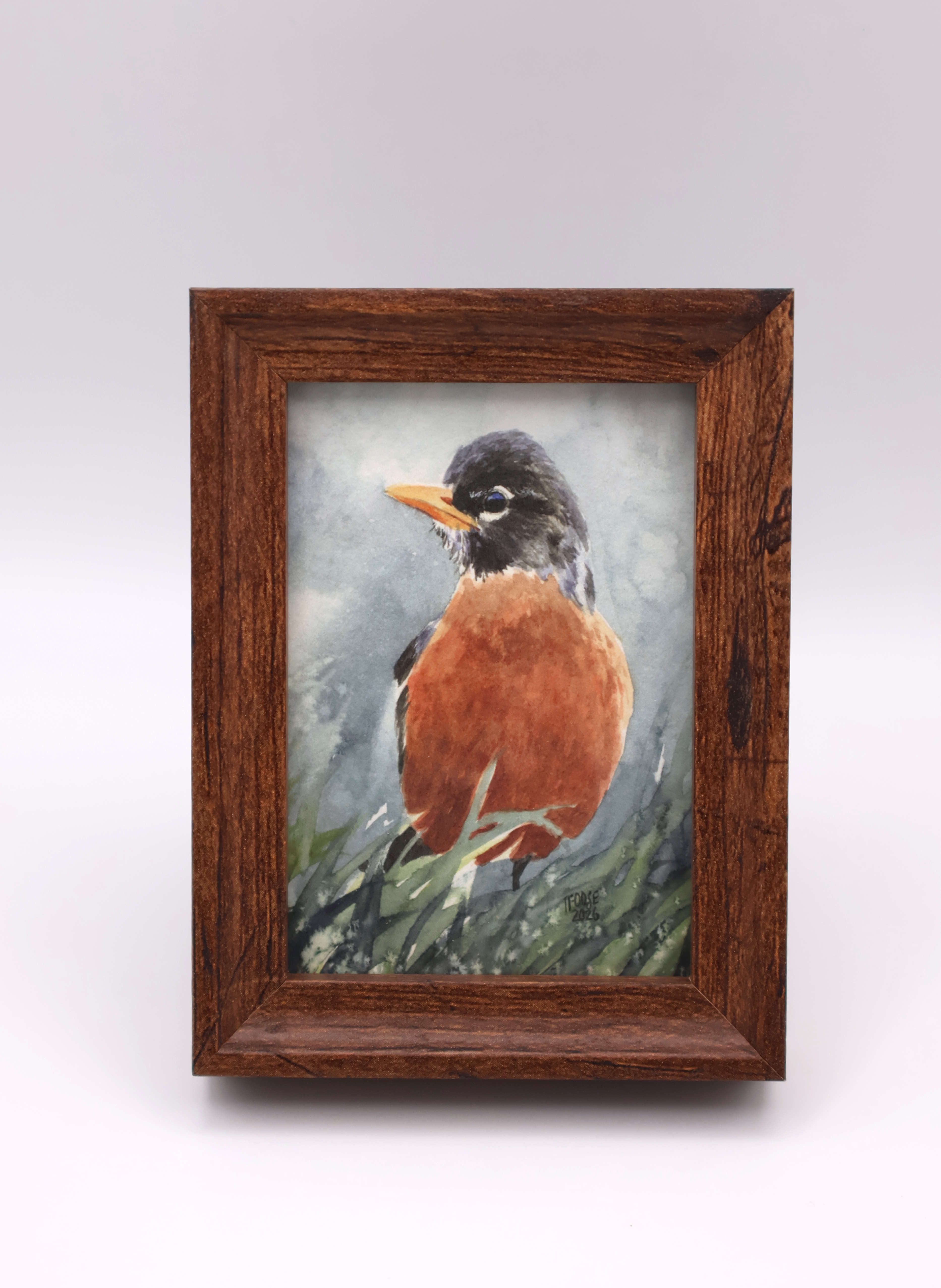 Rainy Robin Mini Print - Image 1