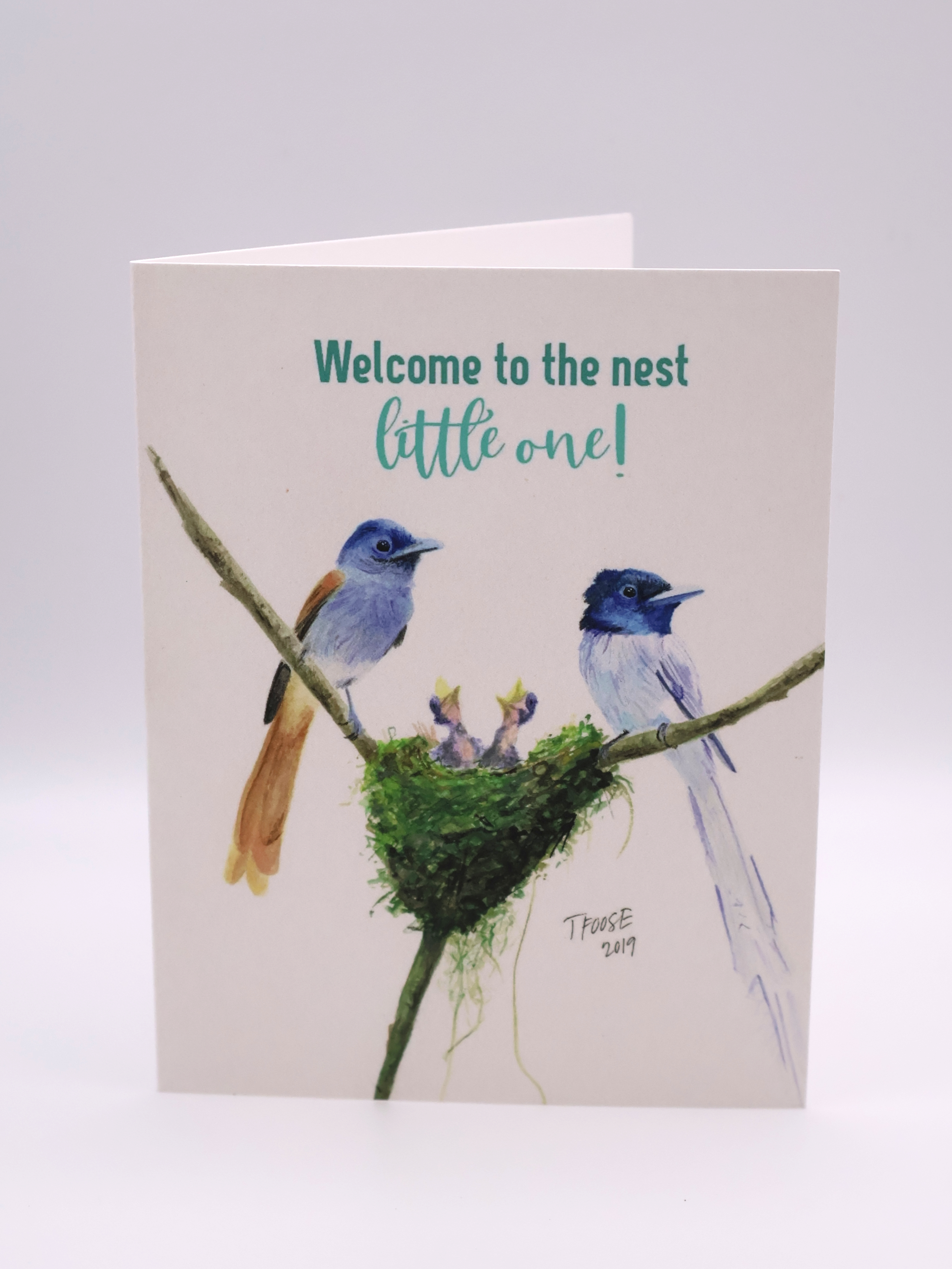 Bird Family Greeting Card - Image 1