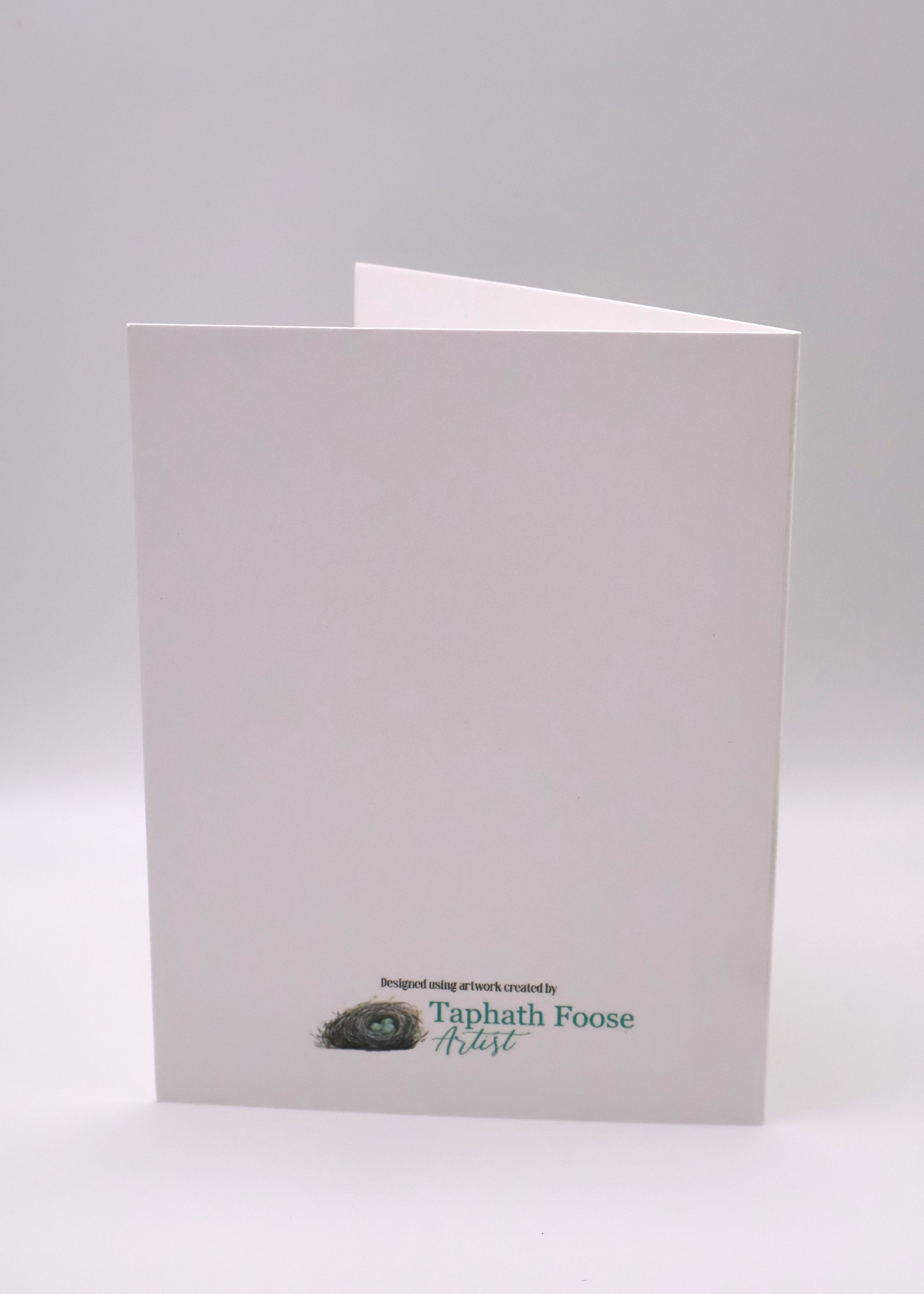 Green and Blue Roses Greeting Card - Image 3