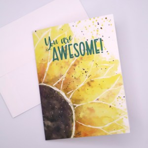 Sunflower Impression Greeting Card - Image 2