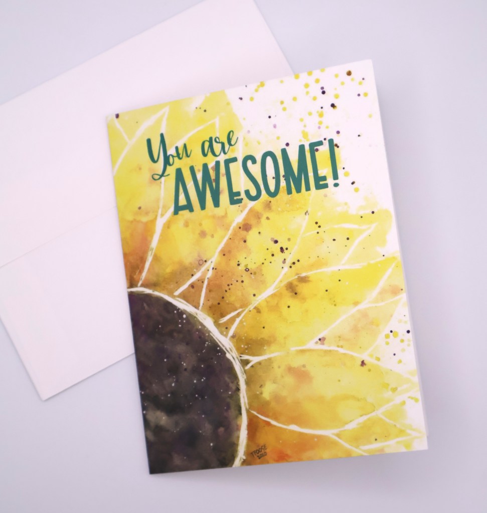 Sunflower Impression Greeting Card